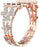Rose Gold Cloverleaf Diamond Women Stainless Steel Apple Watch Bracelet For Ultra, 49mm, 46mm, 45mm, 44mm, 42mm, 41mm, 40mm, 38mm On Sale