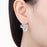 925 Sterling Silver Flower Design Hoop Earrings - Blue Lotus On Sale