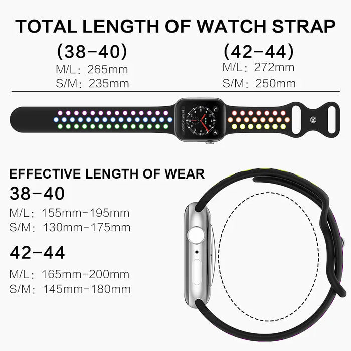 Silicone Sport Band Size for Apple Watch Strap On Sale