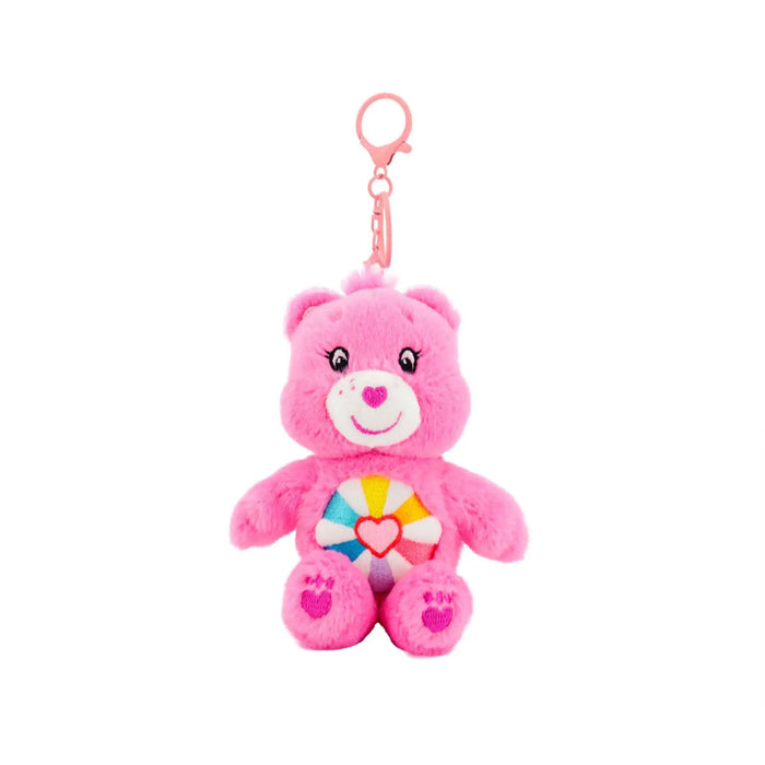 Classic Pink Heart Care Bears Squeaky Plush Toys With Keychain On Sale