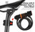 Bicycle Steel Cable Lock With Resettable 5-Digit Combination Dial And Tail Light On Sale
