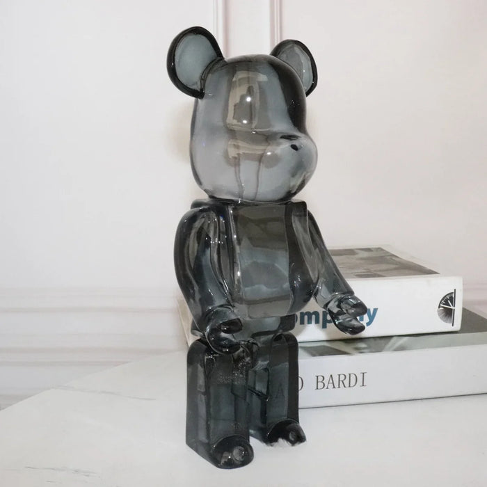 400% Clear Crystal Bear Statuette Pop Art collectible Decoration On Sale