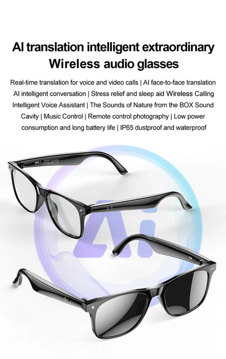 Smart Glasses Wireless Bluetooth Call Built-In Mic Speakers Sunglasses On Sale