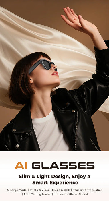 AI Smart Eyewear With Touch Control And Charging Case For Photo, Music, Calls, Hands-free video and Audio Recording On Sale