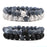 1 Set Weathered Stone Couple Bracelets On Sale
