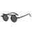 Black Retro UV400 Round Steampunk Sunglasses On Sale