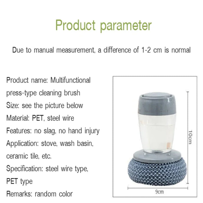 Soap Dispensing Pot Cleaning Scrubber Brush On Sale