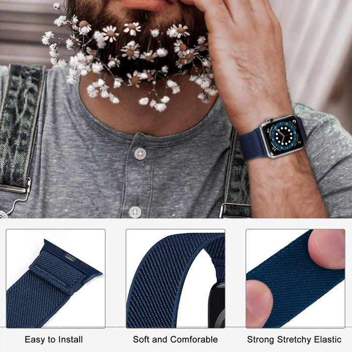 Scrunchie Watch Strap For Apple Watch Band Series 49mm, 45mm, 44mm, 42mm, 41mm, 40mm, 38mm On Sale