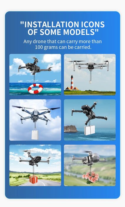 Universal Drone Airdrop Thrower System with One-click Drop Remote Control  On Sale