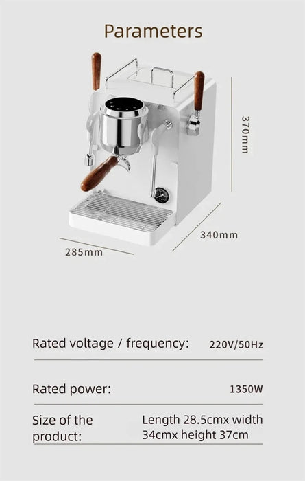 58mm Semi-Automatic Espresso Machine with PID Temperature Control, 9-Bar Pump, Pressure Gauge & Steam Wand On Sale