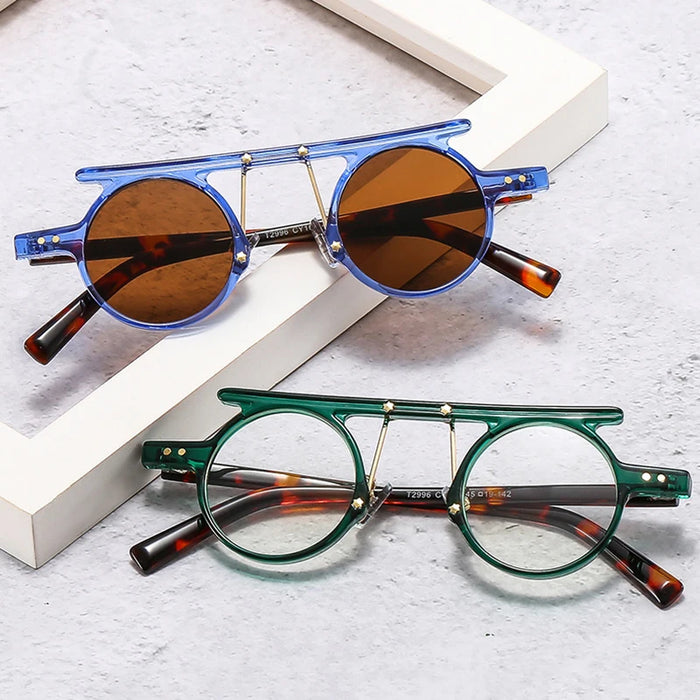 Retro UV400 Round Steampunk Sunglasses On Sale