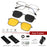 3 in 1 Lightweight Titanium Frame Eyeglasses With Magnetic Clip Polarized Sunglasses Set On Sale