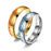 Stainless steel Elvish-style ring packaging for couples on sale