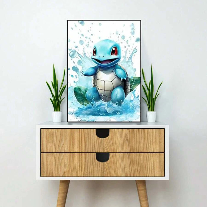 Squirtle Pokemon Animated Series Characters Canvas Prints Painting Style Wall Art Posters For Home Decor On Sale