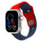 Orange Blue Two-Tone Irregular Shape Adjustable Silicone Sporty Watch Band Compatible with Apple Watch 38mm–49mm On Sale | Replacement Watch Band Compatible with Apple Watch Series 1–11, SE & Ultra 
