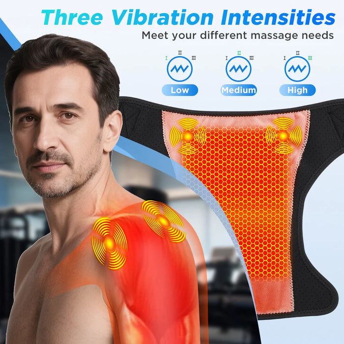 Shoulder Heating Pad Massager With Wireless Mobile Phone Control On Sale
