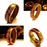 6mm gold-tone stainless steel glow-in-the-dark Elvish letter ring on sale