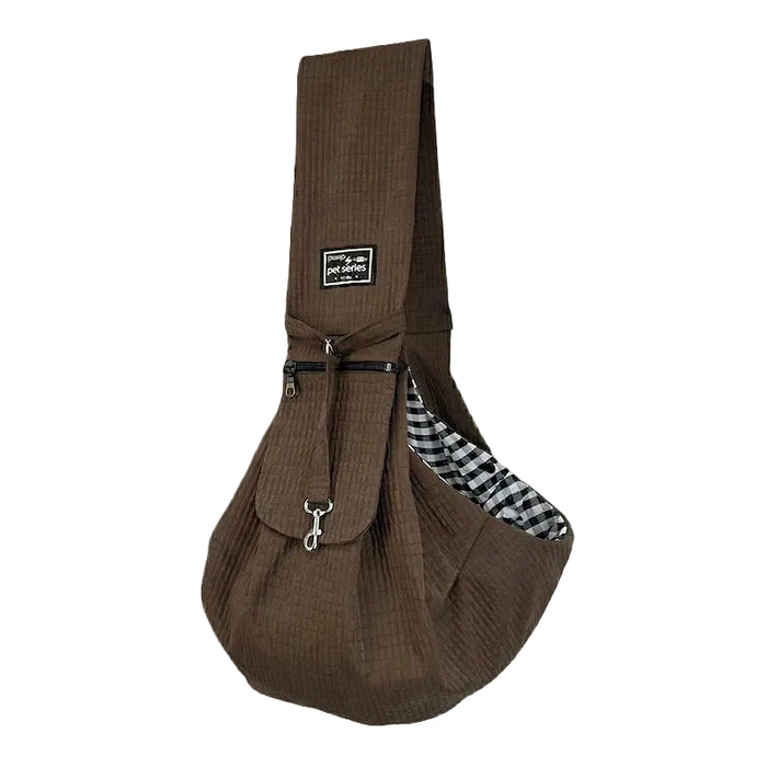 Pet Dog Travel Carrier Crossbody Bag In Brown On Sale