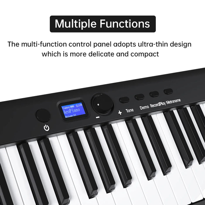 88 Keys Lightweight Portable Folding Digital Piano Full Set With MIDI Sustain Pedal On Sale