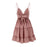 Pink Spaghetti Strap Backless Lace Bowtie Dresses On Sale