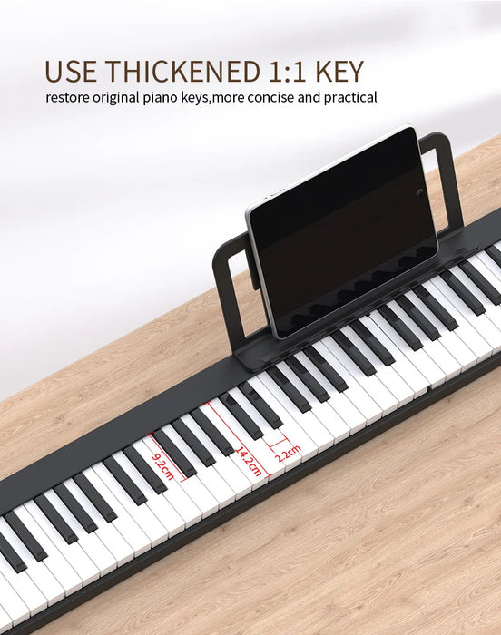 88 Keys Lightweight Portable Folding Digital Piano Full Set With MIDI Sustain Pedal, Hi-Fi Stereo, Silent Mode On Sale