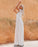 Bohemian Style Deep-V Short Sleeves Floral Lace Maxi Dress On Sale