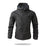 Black Men’s Waterproof Softshell Jacket with Fleece Lining – Hooded Outdoor Coat On Sale