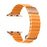 Orange Leather Magnetic Loop Apple Watch Ultra Band 38mm, 40mm, 42mm, 44mm, 45mm, 46mm, 49mm On Sale