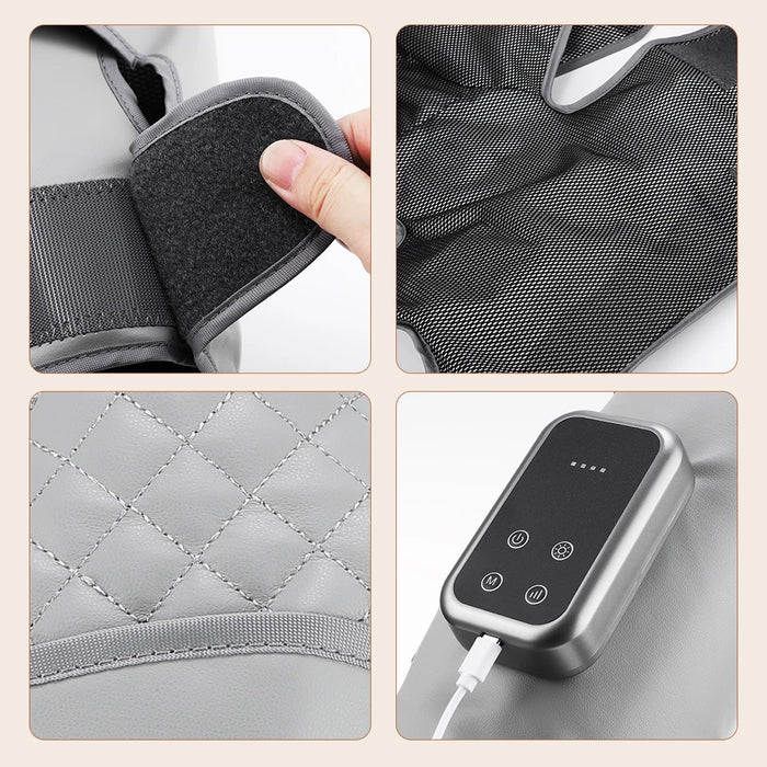 360° Cordless Air Compression Leg & Knee Massager with Heat, Rechargeable 3-Mode Calf Massage Wrap Materials