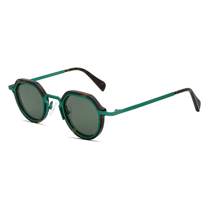 Retro Round UV400 Vintage Metal Punk Style Colored Lenses Sunglasses For Women And Men On Sale