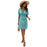 Blue Boho Hollow Knitted Bikini Cover Up Beach Sun Dress On Sale