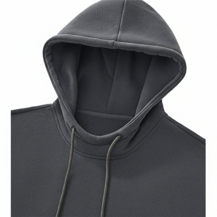 Unisex Plush Hoodie With Eye Mask Design In Black On Sale