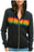 Black Rainbow Striped Zip Hoodies For Couples For Sale