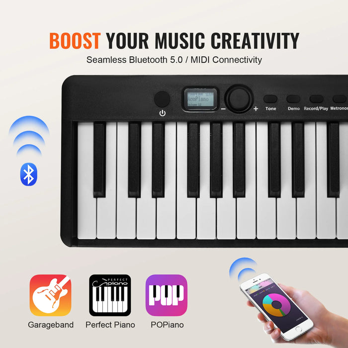 88 Keys Portable Folding Digital Piano Set With Sustain Pedal On Sale