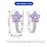 925 Sterling Silver Floral Design Hoop Earrings - Purple Flower On Sale