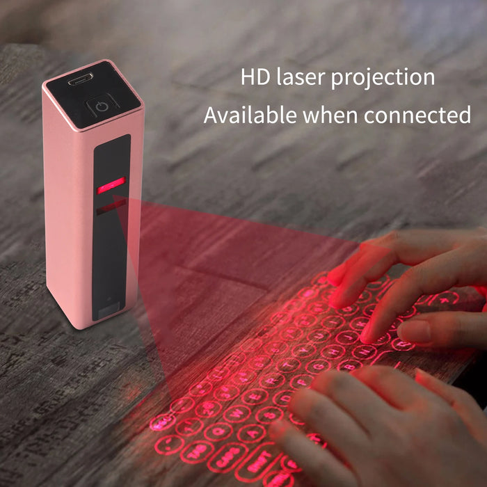 Wireless Bluetooth Laser QWERTY Keyboard Projector For Android or IOS Phones or Tablets On Sale