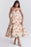 Pink Rose Floral Printed A-Line Vintage Style Temperament Dress On Sale