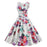 Purple Floral Vest V-neck Knee-length Vintage Style Party Dress On Sale