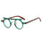 Green Clear Retro UV400 Round Steampunk Sunglasses On Sale
