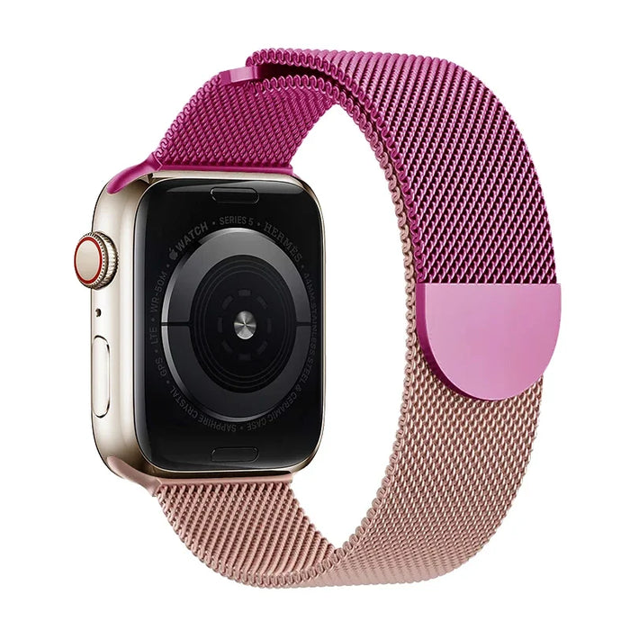 Purple Pink Milanese Mesh Loop With Magnetic Clasp For Apple Watch Band 44mm 40mm 38mm 42mm On Sale