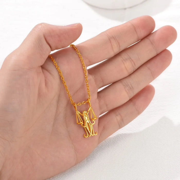 12 Horoscope Zodiac 18K Gold Plated 3D Charm Pendant Necklaces On Sale