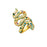 18K Gold Plated 925 Sterling Silver Bohemian Style Snake Pave Ring On Sale