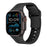 Superhero Style Black Silicone Sport Straps For Apple Watch Series 49mm, 46mm, 45mm, 44mm, 42mm, 41mm, 40mm, 38mm On Sale