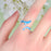 925 Sterling Silver White Gold Plated Glow-in-the-dark Enamel Whale Adjustable Rings On Sale