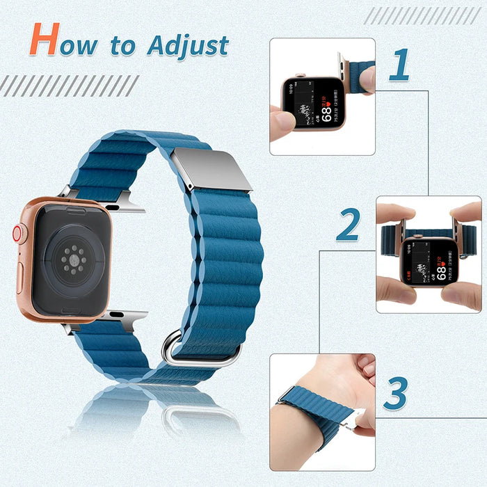 How To Adjust: Leather Magnetic Loop Apple Watch Ultra Band