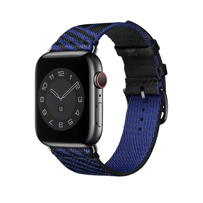 Noir Bleu Saphir Jumping Single Tour iWatch Strap for Apple Watch Band Series 38mm, 40mm, 41mm, 42mm, 44mm, 45mm, 46mm, 49mm On Sale