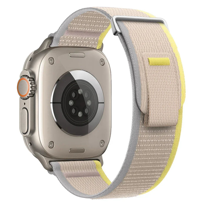 Gray Yellow Trail Loop Watch Straps Collection For Apple Watch Series On Sale