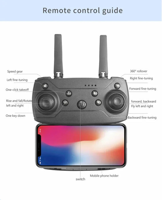 E99 Pro 4K 1080P Wide Angle HD Dual Camera GPS Drone