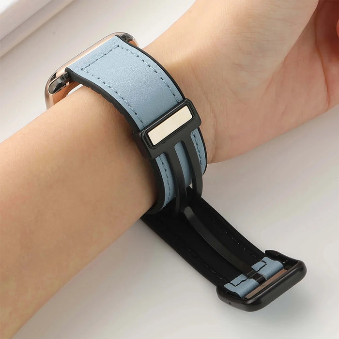 Modern Magnetic Buckle Genuine Cow Leather Apple Watch Band For Apple Watch Series On Sale