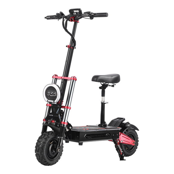 Foldable Off-road Tires Two-wheel Electric Scooter 6000W Motor 60V 38Ah With RGB Colour Lights, Shock Absorption and Smart App Control On Sale